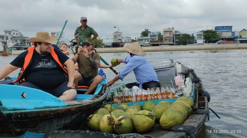 Plovoucí trhy, Can Tho, Mekong delta, Vietnam