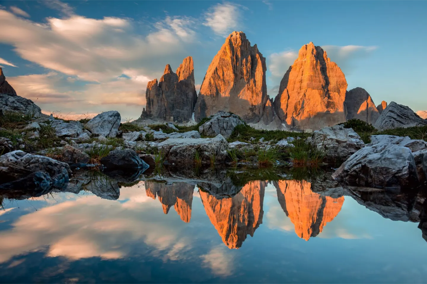 Tre Cime di Lavaredo, Dolomity, Itálie