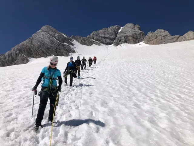 Sestup po Halštatském ledovci, Hoher Dachstein