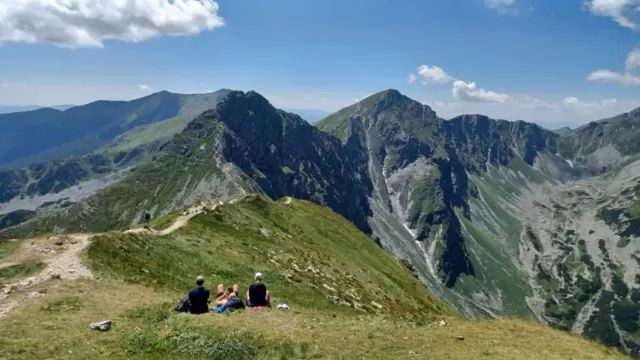 Přechod hřebene Západních Tater a Ostrého Roháče