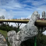 Golden Bridge, zábavní park Ba Na Hills, Da Nang, Vietnam